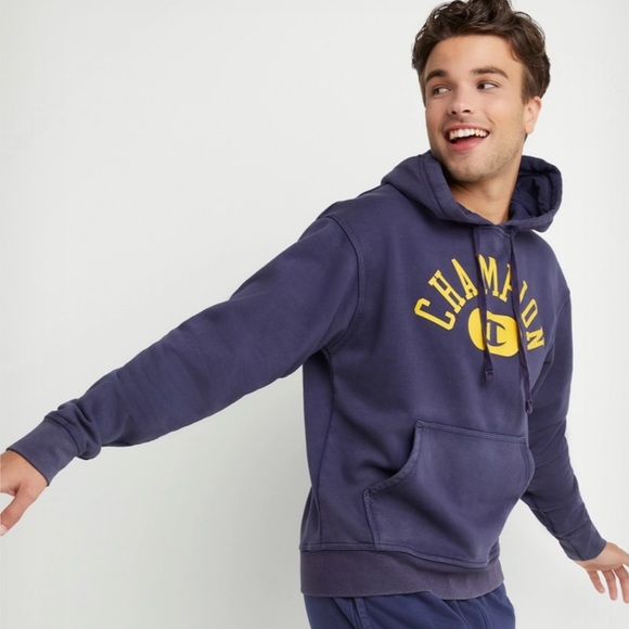 Champion Other - VINTAGE WASH black VARSITY HOODIE, BLOCK ARCH